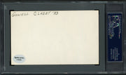 Gowell "Lefty" Claset Autographed 3x5 Index Card Philadelphia A's PSA/DNA #83862208