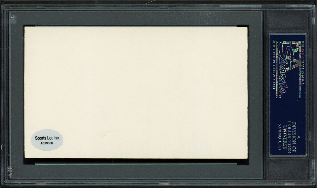 Joe Collins Autographed 3x5 Index Card New York Yankees PSA/DNA #83862770