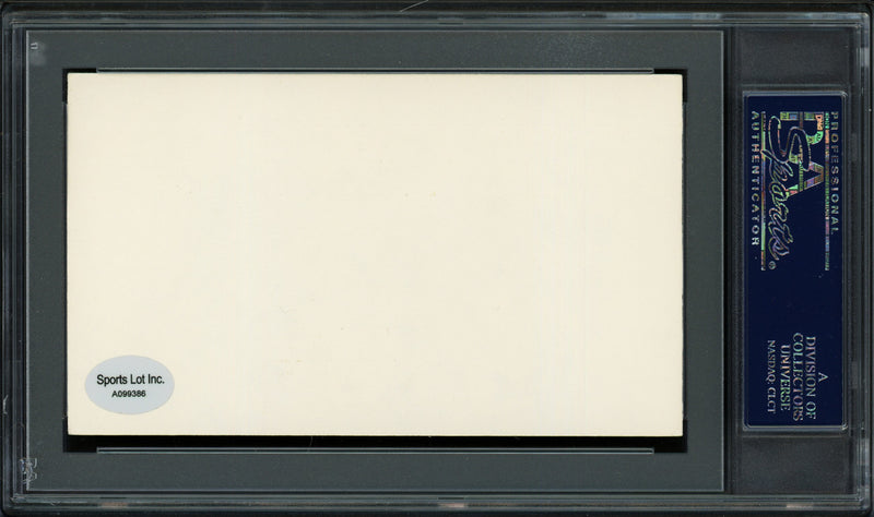 Joe Collins Autographed 3x5 Index Card New York Yankees PSA/DNA #83862770