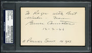 Bruce Connatser Autographed 3x5 Index Card Cleveland Indians, Philadelphia Phillies "To Roger with Best Wishes" PSA/DNA #83862790