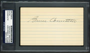 Bruce Connatser Autographed 3x5 Index Card Cleveland Indians, Philadelphia Phillies PSA/DNA #83862786