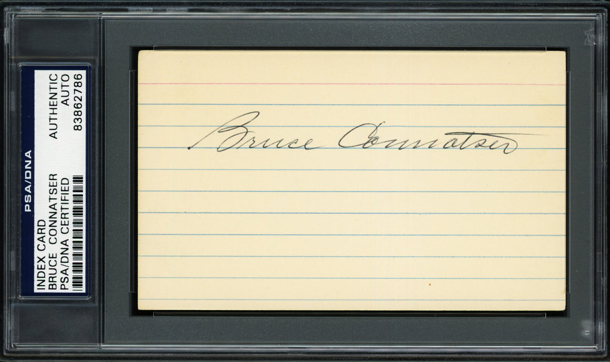 Bruce Connatser Autographed 3x5 Index Card Cleveland Indians, Philadelphia Phillies PSA/DNA #83862786