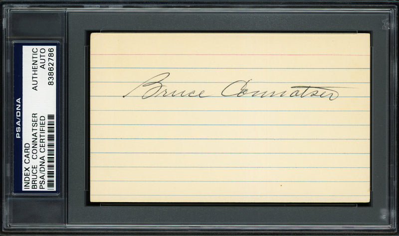 Bruce Connatser Autographed 3x5 Index Card Cleveland Indians, Philadelphia Phillies PSA/DNA #83862786