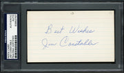 Jim Constable Autographed 3x5 Index Card New York & San Francisco Giants "Best Wishes" PSA/DNA #83862797