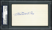 Plateau Red Cox Autographed 3x5 Index Card Detroit Tigers PSA/DNA #83862811
