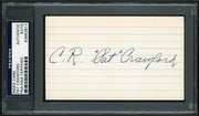 Pat Crawford Autographed 3x5 Index Card St. Louis Cardinals, New York Giants PSA/DNA #83862817