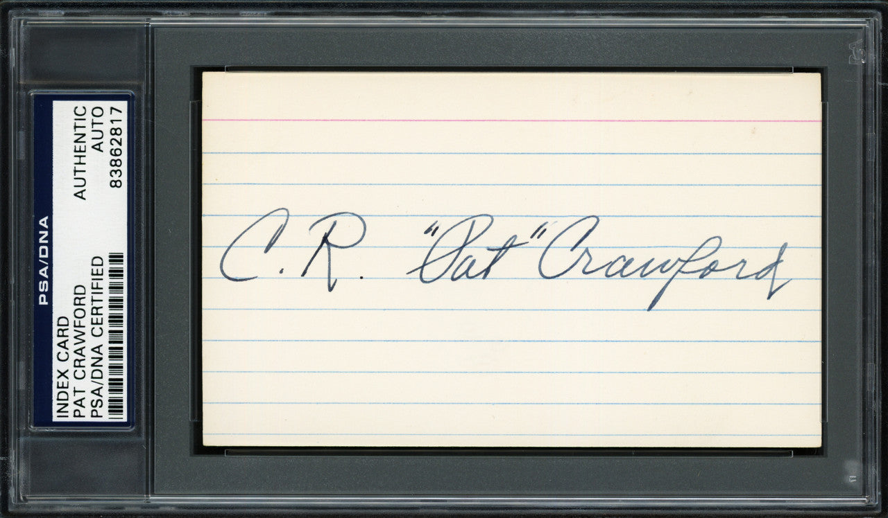 Pat Crawford Autographed 3x5 Index Card St. Louis Cardinals, New York Giants PSA/DNA #83862817