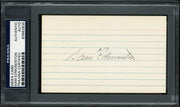 Sam Edmonston Autographed 3x5 Index Card Washington Senators PSA/DNA #83862835