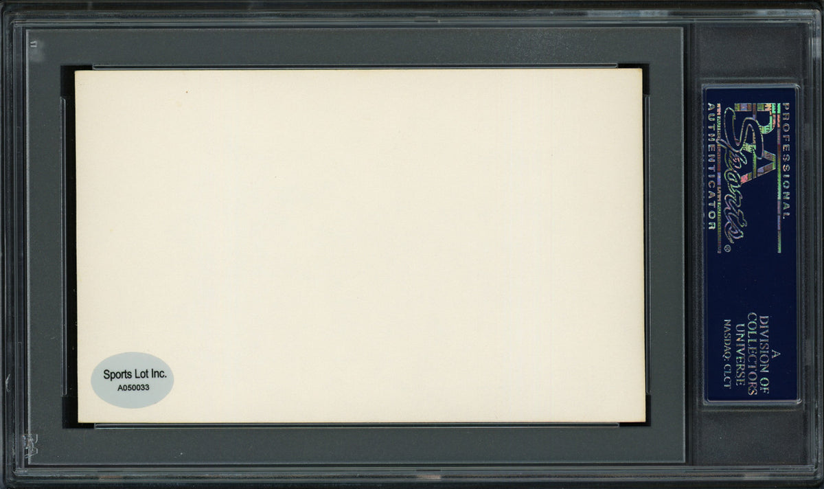 Sam Edmonston Autographed 3x5 Index Card Washington Senators PSA/DNA #83862835