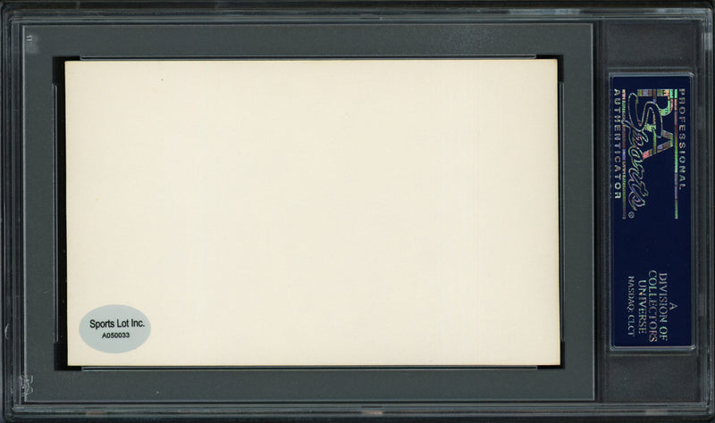 Sam Edmonston Autographed 3x5 Index Card Washington Senators PSA/DNA #83862835