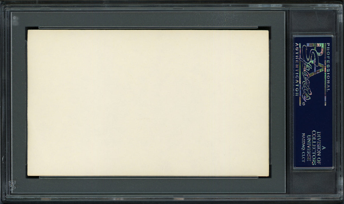 Foster H. Edwards Autographed 3x5 Index Card Boston Braves & New York Yankees PSA/DNA #83862845