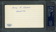 Hank Edwards Autographed 3x5 Index Card Chicago Cubs & Cleveland Indians "Best Wishes" PSA/DNA #83862847