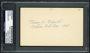 Elmer A. Eggert Autographed 3x5 Index Card Boston Red Sox "1927" PSA/DNA #83862855