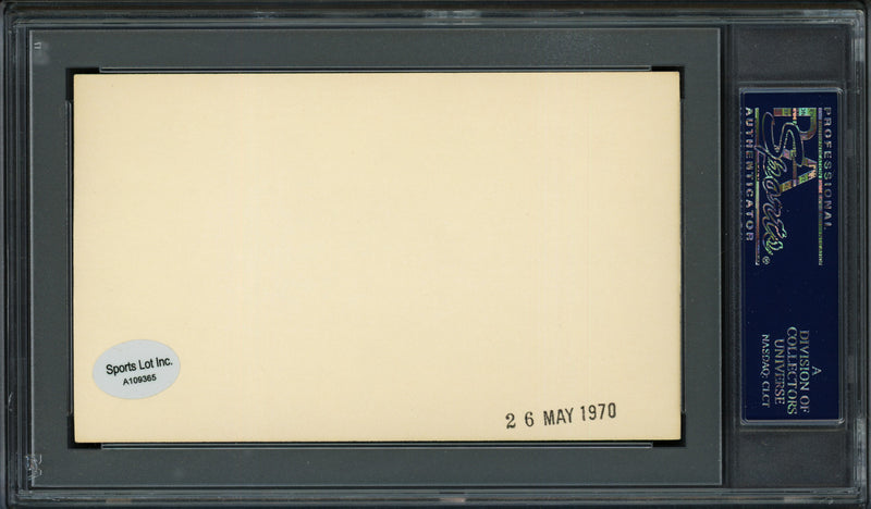 Elmer A. Eggert Autographed 3x5 Index Card Boston Red Sox "1927" PSA/DNA #83862855