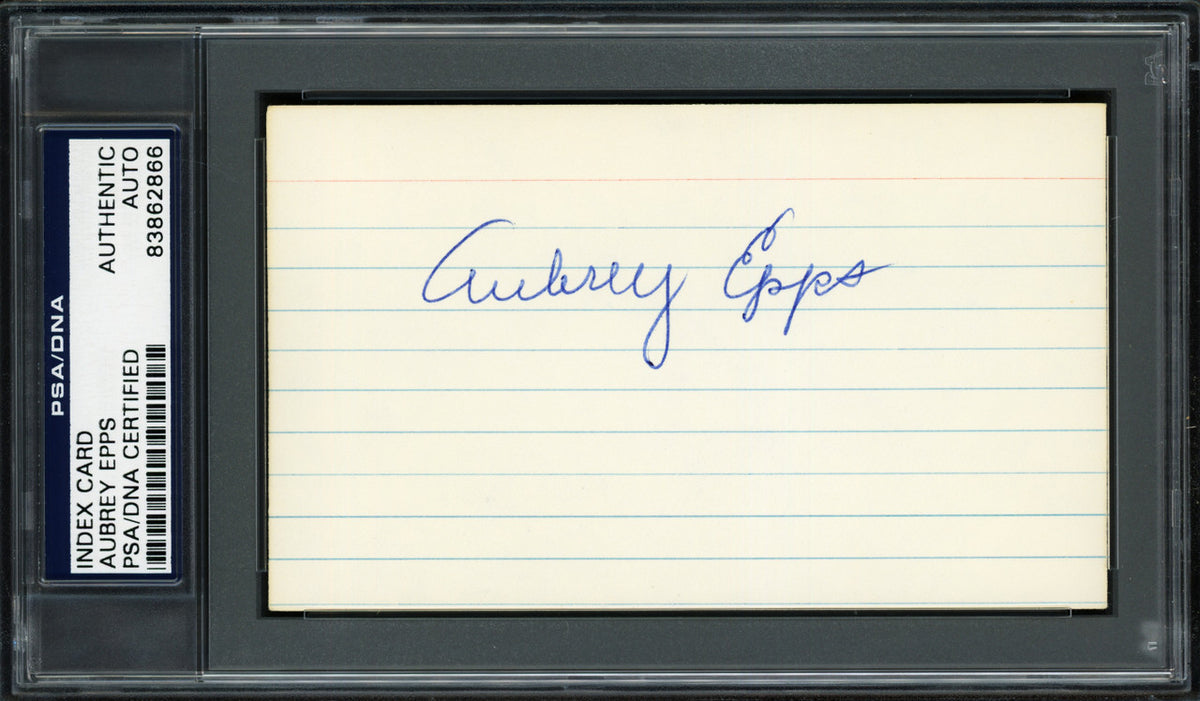 Aubrey "Yo Yo" Epps Autographed 3x5 Index Card Pittsburgh Pirates PSA/DNA #83862866