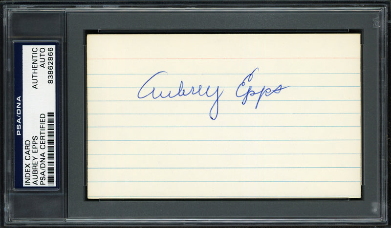 Aubrey "Yo Yo" Epps Autographed 3x5 Index Card Pittsburgh Pirates PSA/DNA #83862866