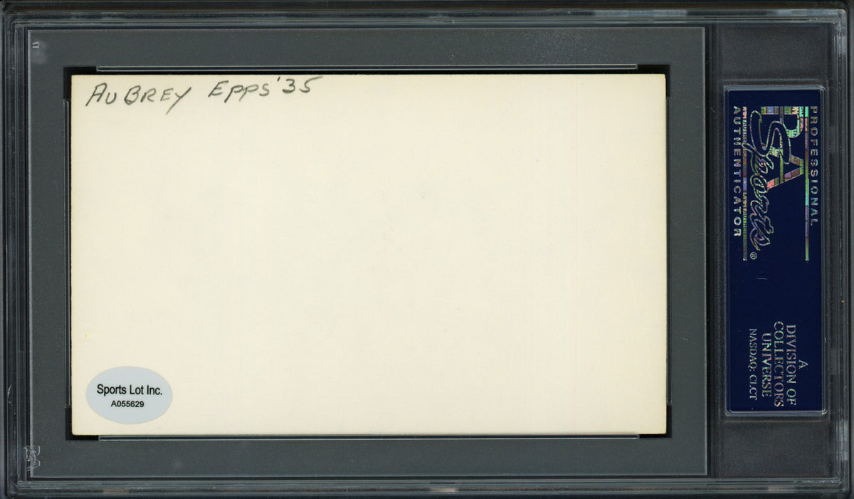 Aubrey "Yo Yo" Epps Autographed 3x5 Index Card Pittsburgh Pirates PSA/DNA #83862866