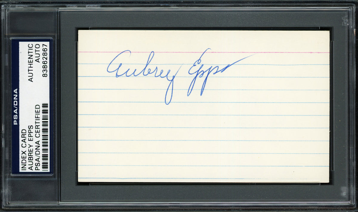 Aubrey "Yo Yo" Epps Autographed 3x5 Index Card Pittsburgh Pirates PSA/DNA #83862867