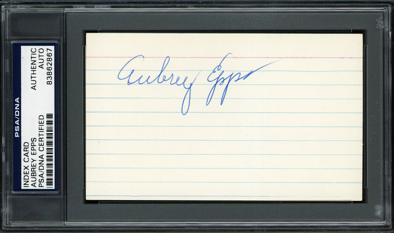 Aubrey "Yo Yo" Epps Autographed 3x5 Index Card Pittsburgh Pirates PSA/DNA #83862867