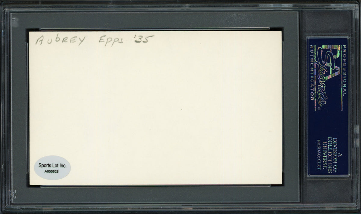 Aubrey "Yo Yo" Epps Autographed 3x5 Index Card Pittsburgh Pirates PSA/DNA #83862867