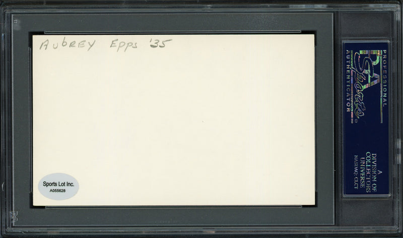 Aubrey "Yo Yo" Epps Autographed 3x5 Index Card Pittsburgh Pirates PSA/DNA #83862867