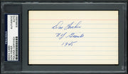 Don Fisher Autographed 3x5 Index Card New York Giants "1945" PSA/DNA #83862897