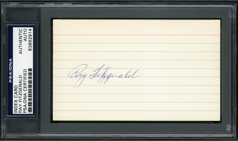 Ray Fitzgerald Autographed 3x5 Index Card Cincinnati Reds PSA/DNA #83862914