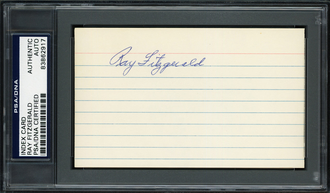 Ray Fitzgerald Autographed 3x5 Index Card Cincinnati Reds PSA/DNA #83862917