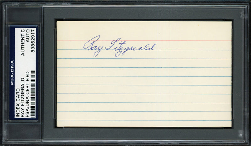 Ray Fitzgerald Autographed 3x5 Index Card Cincinnati Reds PSA/DNA #83862917