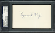 Raymond Foley Autographed 3x5 Index Card New York Giants PSA/DNA #83862487