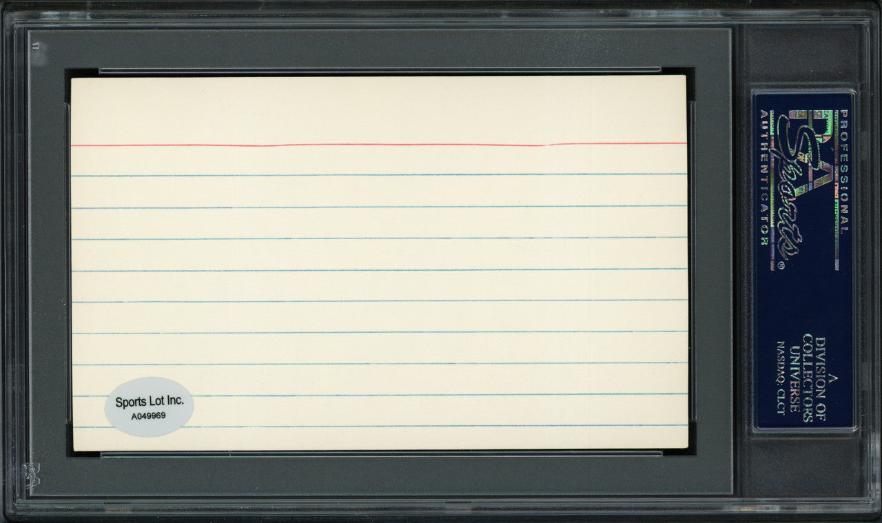 Raymond Foley Autographed 3x5 Index Card New York Giants PSA/DNA #83862487