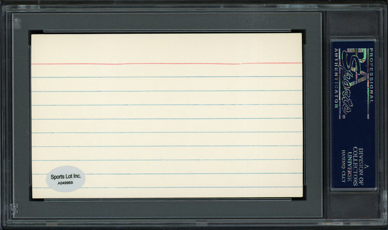 Raymond Foley Autographed 3x5 Index Card New York Giants PSA/DNA #83862487