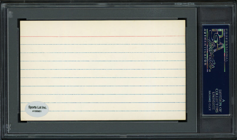 Clarence Edward C.E. "Chick" Galloway Autographed 3x5 Index Card Detroit Tigers, Philadelphia A's PSA/DNA #83862507