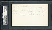 Clarence Edward C.E. "Chick" Galloway Autographed 3x5 Index Card Detroit Tigers, Philadelphia A's PSA/DNA #83862509