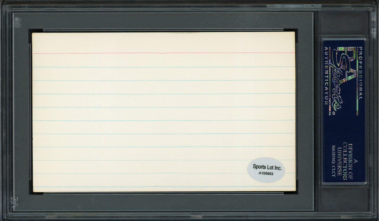 Clarence Edward C.E. "Chick" Galloway Autographed 3x5 Index Card Detroit Tigers, Philadelphia A's PSA/DNA #83862509