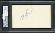Ed Goodson Autographed 3x5 Index Card Los Angeles Dodgers, San Francisco Giants PSA/DNA #83862529