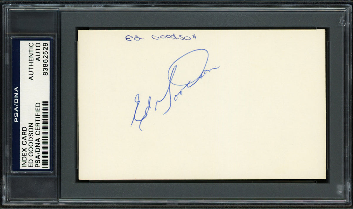 Ed Goodson Autographed 3x5 Index Card Los Angeles Dodgers, San Francisco Giants PSA/DNA #83862529