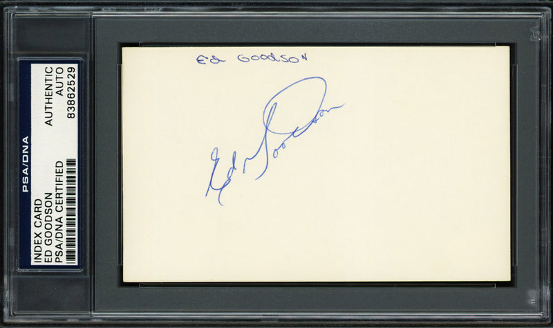Ed Goodson Autographed 3x5 Index Card Los Angeles Dodgers, San Francisco Giants PSA/DNA #83862529