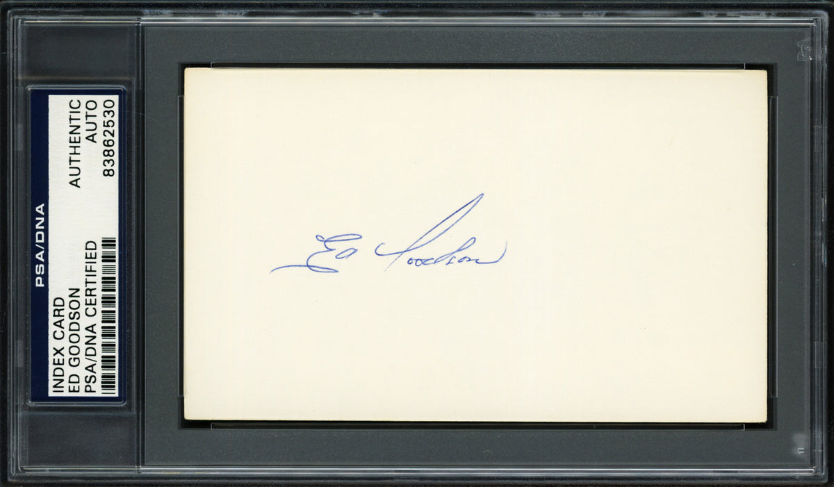 Ed Goodson Autographed 3x5 Index Card Los Angeles Dodgers, San Francisco Giants PSA/DNA #83862530