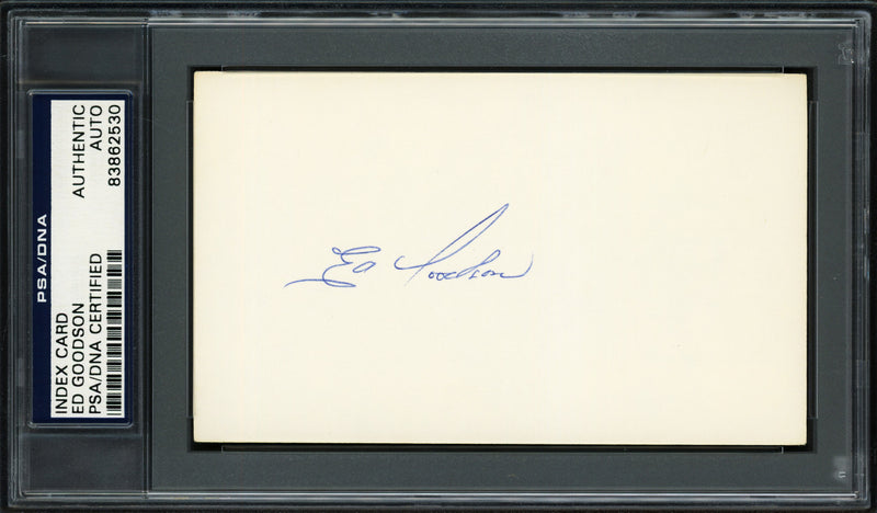 Ed Goodson Autographed 3x5 Index Card Los Angeles Dodgers, San Francisco Giants PSA/DNA #83862530