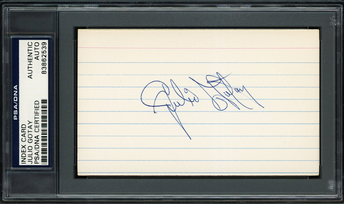 Julio Gotay Autographed 3x5 Index Card St. Louis Cardinals, Pittsburgh Pirates PSA/DNA #83862539