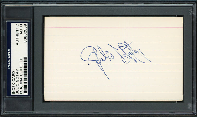 Julio Gotay Autographed 3x5 Index Card St. Louis Cardinals, Pittsburgh Pirates PSA/DNA #83862539