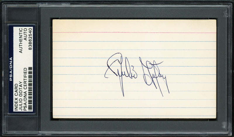 Julio Gotay Autographed 3x5 Index Card St. Louis Cardinals, Pittsburgh Pirates PSA/DNA #83862540