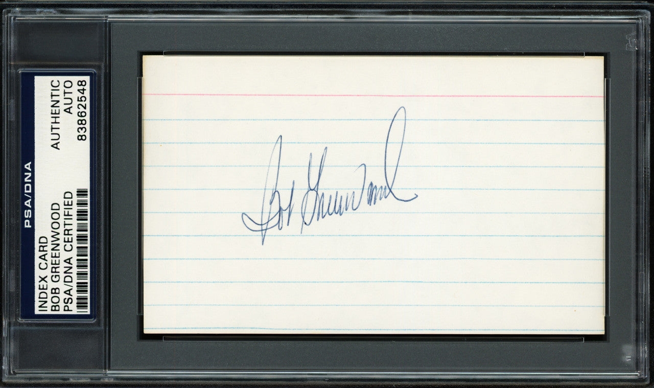 Bob Greenwood Autographed 3x5 Index Card Philadelphia Phillies PSA/DNA #83862548