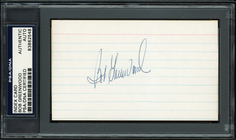 Bob Greenwood Autographed 3x5 Index Card Philadelphia Phillies PSA/DNA #83862548