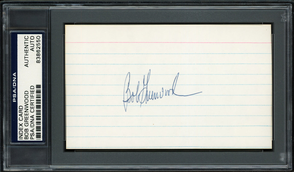 Bob Greenwood Autographed 3x5 Index Card Philadelphia Phillies PSA/DNA #83862550