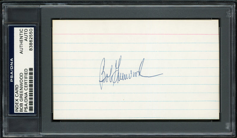 Bob Greenwood Autographed 3x5 Index Card Philadelphia Phillies PSA/DNA #83862550