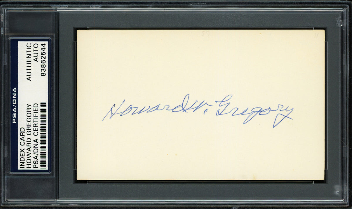 Howard W. "Howie" Gregory Autographed 3x5 Index Card St. Louis Browns PSA/DNA #83862544