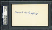 Howard W. "Howie" Gregory Autographed 3x5 Index Card St. Louis Browns PSA/DNA #83862545