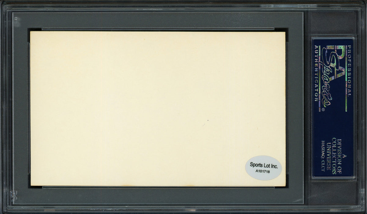 Howard W. "Howie" Gregory Autographed 3x5 Index Card St. Louis Browns PSA/DNA #83862545